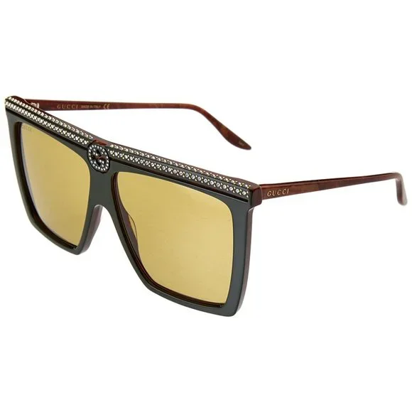 Gucci Unisex square 62mm Sunglasses Gucci GG1289S 002 Gold/Brown Square 62mm Men main image 4